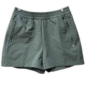 Sweaty Betty Summit Hiking Shorts Water Resistant Pull-On Zip Pockets Sz M
